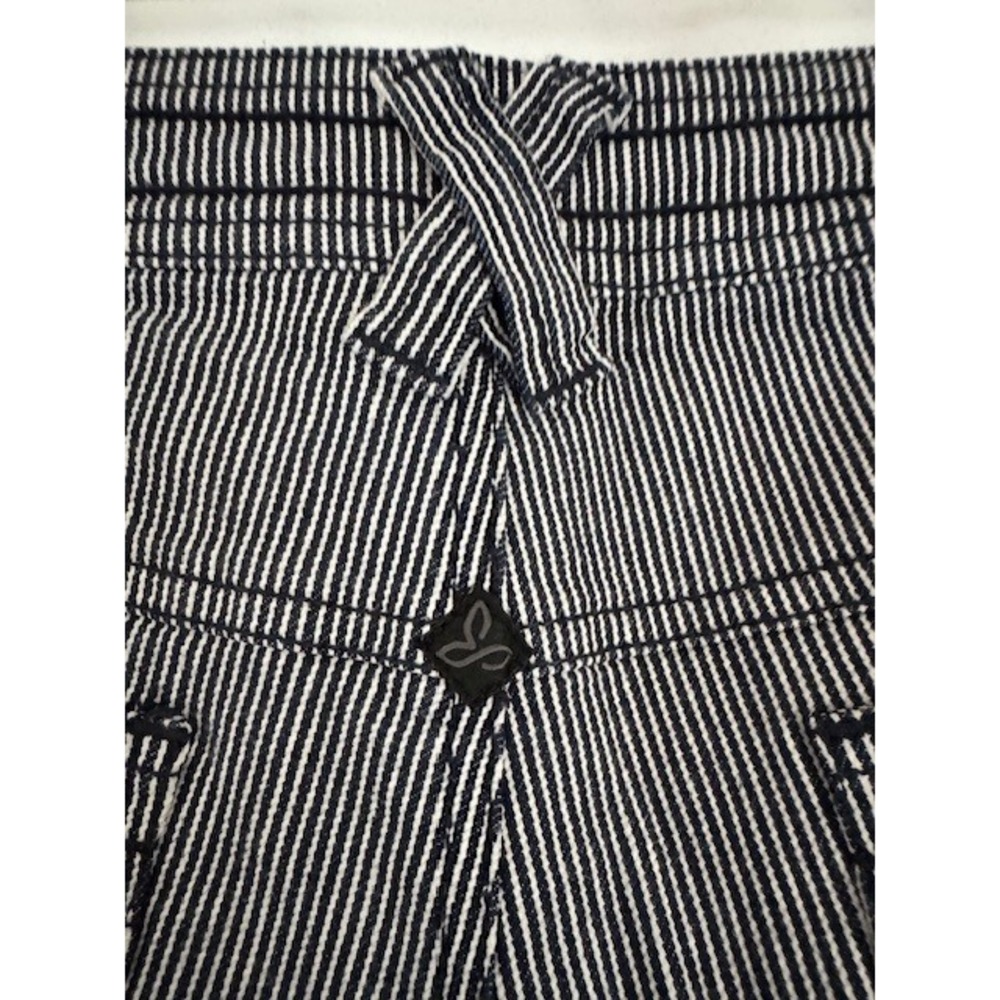 Prana Women's Shorts Striped Black White Casual Summer Everyday - Size 12 - Picture 4 of 9
